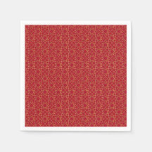 Red & Gold Arabisch inspiriert Paper Napkins