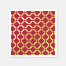 Red & Gold Arabisch inspiriert Paper Napkins