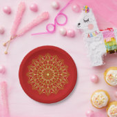 Red & Gold arabisch inspiriert Paper-Teller Pappteller (Party)