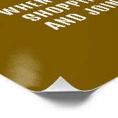 Red & Gold, Besuch Santa, QR Code Queue Poster (Ecke)