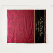 Red Gold Black Christmas Winter Hochzeit Hintergru Wandteppich (Vorderseite (Horizontal))