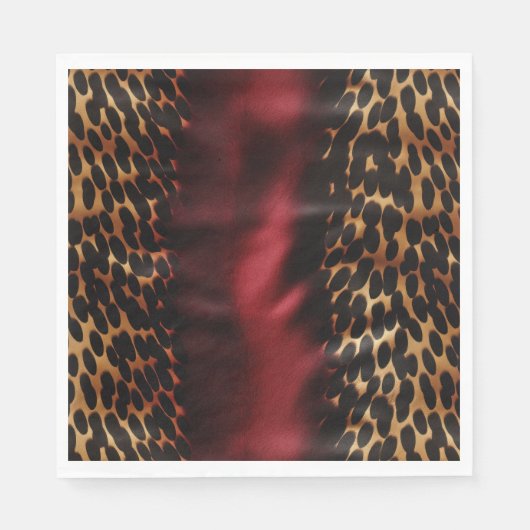 Red Gold Black Cowhide Serviette (Vorderseite)