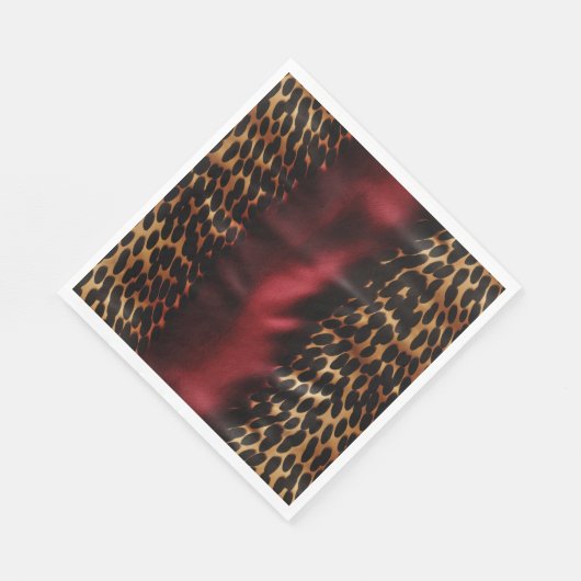 Red Gold Black Cowhide Serviette (Ecke)