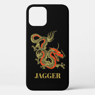 Red Gold Black Fantasy Chinese Dragon Case-Mate iPhone Hülle