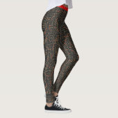 Red Gold Black Glitzer, gedruckte Schalttafel Leggings (Rechts)