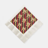 Red Gold & Black Imitate Glitzer Gold Diamond Boge Serviette (Ecke)
