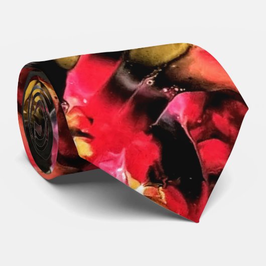 Red Gold & Black Krawatte (Gerollt)