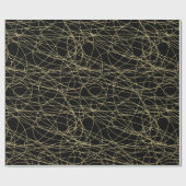 Red Gold Black Lips Kisses Brautparty Geschenkpapier (Flach)