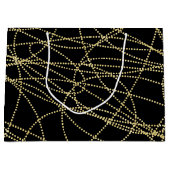 Red Gold Black Lips Kisses Brautparty Große Geschenktüte (Vorderseite)