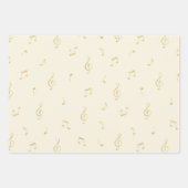 Red Gold Black Musiknotens Cupcakes Brautparty Geschenkpapier Set (Vorderseite 3)