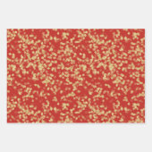 Red Gold Black Musiknotens Cupcakes Brautparty Geschenkpapier Set (Vorderseite)