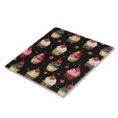 Red Gold Black Pink Cupcakes Cherry Fliese (Seite)