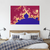 Red Gold Blue Mandelbrot Fraktal Leinwanddruck (Insitu (Schlafzimmer))