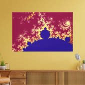 Red Gold Blue Mandelbrot Fraktal Leinwanddruck (Insitu (Wohnzimmer))