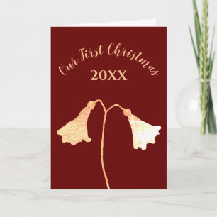 Red Gold Blume Romantische Weihnachtskarte Karte