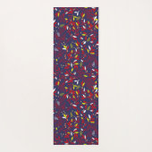 Red Gold Botanical Autumn Leaves Yogamatte (Rückseite)