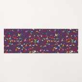 Red Gold Botanical Autumn Leaves Yogamatte (Vorderseite (Horizontal))