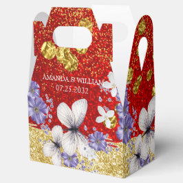 Red Gold Butterfells Gastgeschenk Hochzeit Box Geschenkschachtel