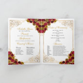 Red & Gold Butterfly Quinceanera Programm (Innenseite)