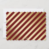 Red Gold Calligraphy Frohe Weihnachten (Rückseite)