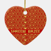 Red Gold Chant Shreem Brzee zieht Wohlstand an Keramik Ornament (Hinten)