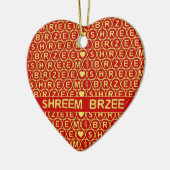 Red Gold Chant Shreem Brzee zieht Wohlstand an Keramik Ornament (Links)