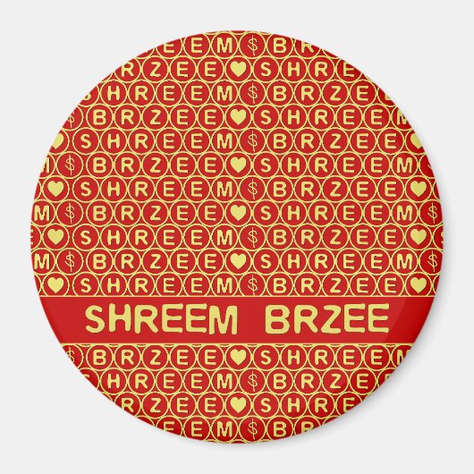 Red Gold Chant Shreem Brzee zieht Wohlstand an Magnet (Vorne)
