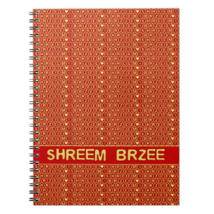 Red Gold Chant Shreem Brzee zieht Wohlstand an Notizblock