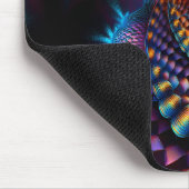Red & Gold Checkered Mandelbrot Fraktal Mousepad (Ecke)