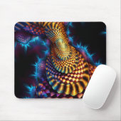 Red & Gold Checkered Mandelbrot Fraktal Mousepad (Mit Mouse)