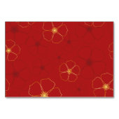 Red Gold Cherry Blüten Buffet Food Label Tischnummer (Rückseite)