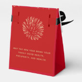 Red Gold Chinese New Year of the Horse Geschenkschachtel (Rückseite)