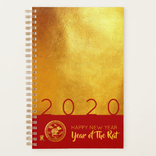 Red Gold Chinese Rat Papier-Schnitt 2020 moderne S Planer