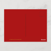 Red Gold Chinese Rat Papier-Schnitt 2020 Postkarte (Rückseite)