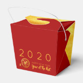 Red Gold Chinese Rat Papier-Schnitt 2020 TOFB Geschenkschachtel (Rückseite)
