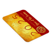 Red Gold Chinese Snake Papier-Schnitt 2025 FPM Magnet (Rechte Seite)