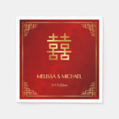   Red  Gold Chinese Wedding Custom  Serviette (Vorderseite)