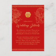 Red gold Chinese wedding details dragon phoenix