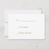 Red Gold Christlich Cross Wedding RSVP Karte (Rückseite)