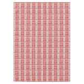 Red Gold Christmas Kariert Pattern#2 ID1009 Tischdecke (Vorderseite)