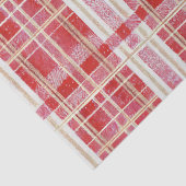 Red Gold Christmas Plaid Pattern#2 ID1009 Seidenpapier (Detail)