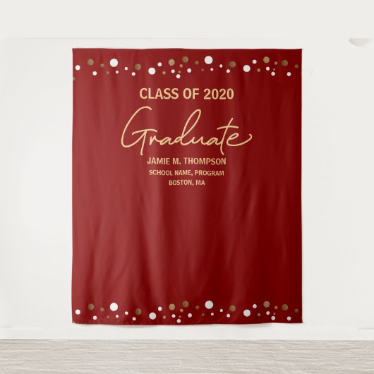 Red Gold Class 2020 Abschluss Wandteppich (Vorderseite)