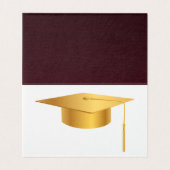 Red Gold Class Abschluss Save the Date Card (Innenseite Aufgefaltet)