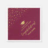 Red Gold Class Party Serviette (Vorderseite)