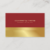 Red Gold Classy Thema Elegante Luxus Text Custom Visitenkarte (Vorderseite)