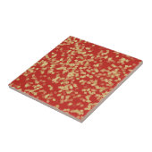 Red Gold Confetti Abstrakt Fliese (Seite)