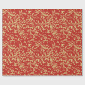 Red Gold Confetti Brautparty Geschenkpapier (Flach)