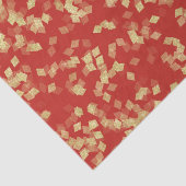 Red Gold Confetti Brautparty Seidenpapier (Detail)