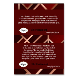 Red/Gold Courts Cards Tischnummer