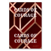 Red/Gold Courts Cards Tischnummer (Vorderseite)